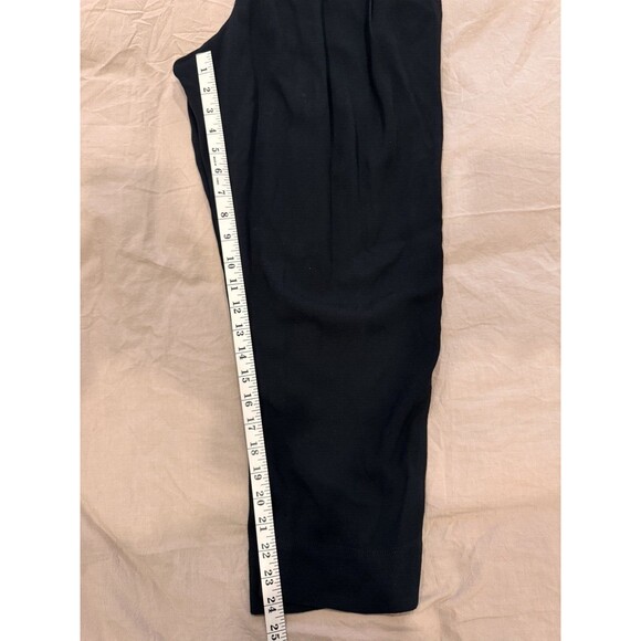 Helmut Lang Size 6 Pants Womens Navy Crepe Tapered Leg Relaxed Pleated Ankle - Picture 5 of 7